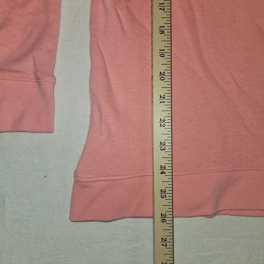 Victorias Secret PINK XS Sweater Crew Neck Logo Coral Pink Oversized Preppy Soft - Picture 4 of 7